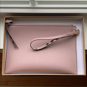 NWOT *ORIG BOX* BURBERRY Plum Zip Pouch